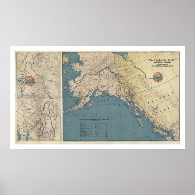 Yukon Territory Alaska Karte 1904 Poster (Vorne)