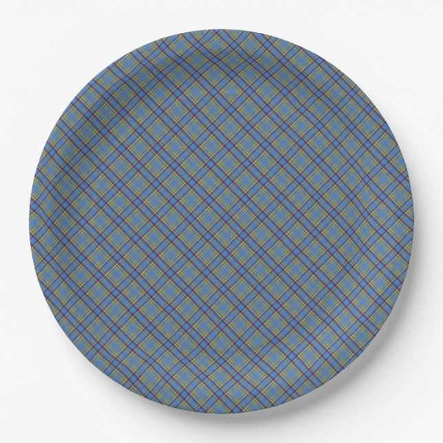 Yukon Territory Tartan  Paper Plates Pappteller (Vorderseite)