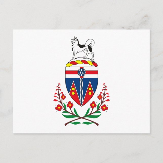 Yukon-Wappen Postkarte (Vorderseite)