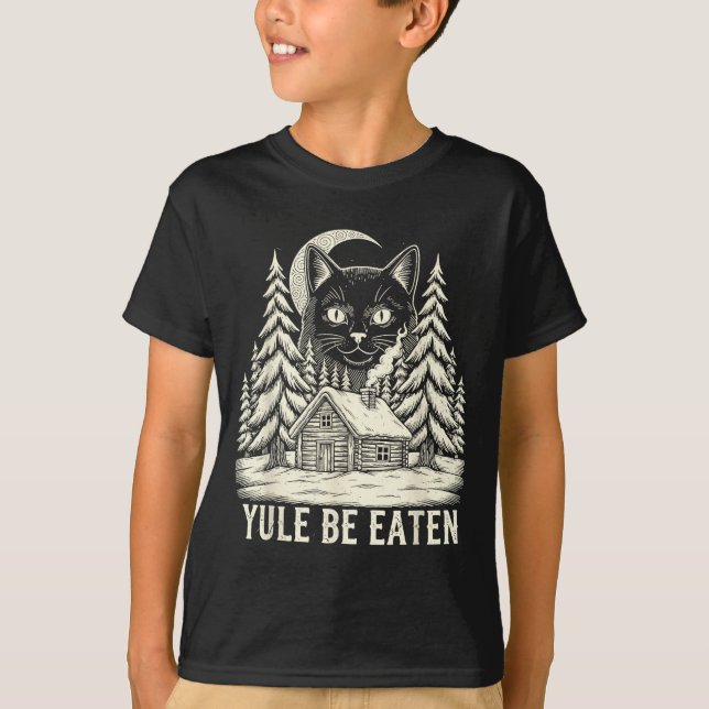 Yule Be Eaten Icelandic Cat Christmas Folklore Jól T-Shirt (Vorderseite)