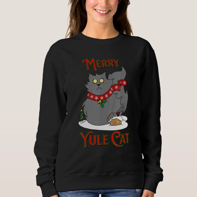 Yule Cat Icelandic Folklore Christmas Holiday Sweatshirt (Vorderseite)