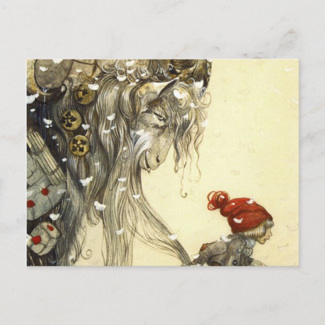 Yule Goat John Bauer Postkarte (Vorderseite)