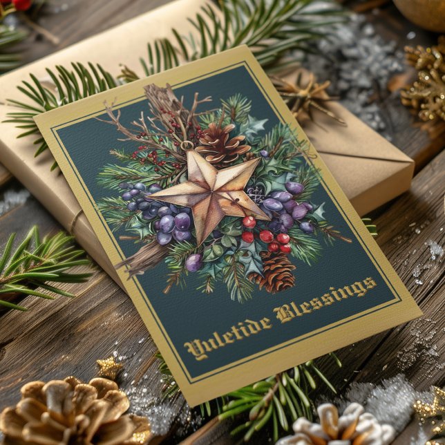 Yuletide Bénédiction Solstice d'hiver Carte de vac (Créateur téléchargé)