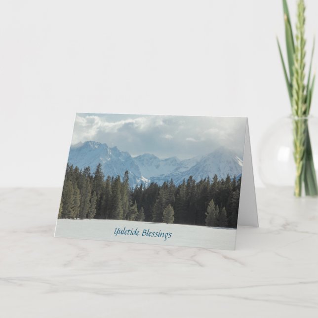 Yuletide Blessings Card Feiertagskarte (Vorderseite)