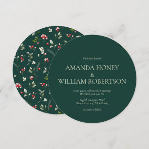 Yuletide Bliss : Carte Mariage de Noël