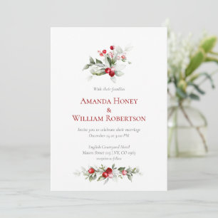 Yuletide Bliss : Carte Mariage de Noël