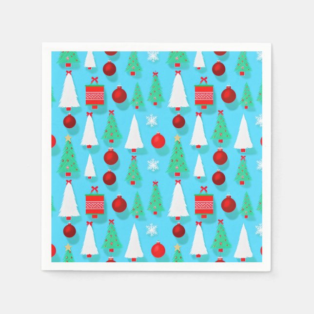 Yuletide Blue Napkin Serviette (Vorderseite)