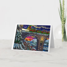 Yuletide Express Grußkarte