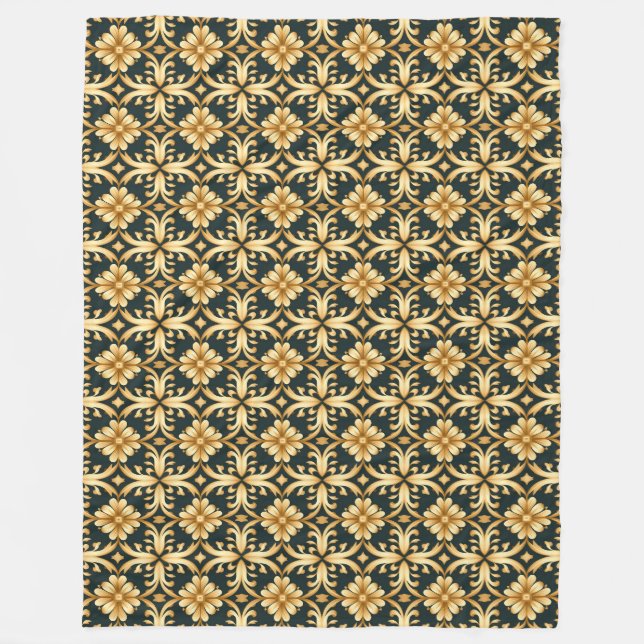 Yuletide Gold Glimmer Fleece Blanket (Vorderseite)