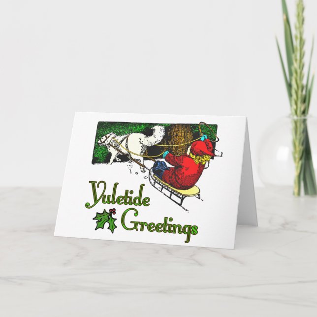 Yuletide Greetings Card Feiertagskarte (Vorderseite)