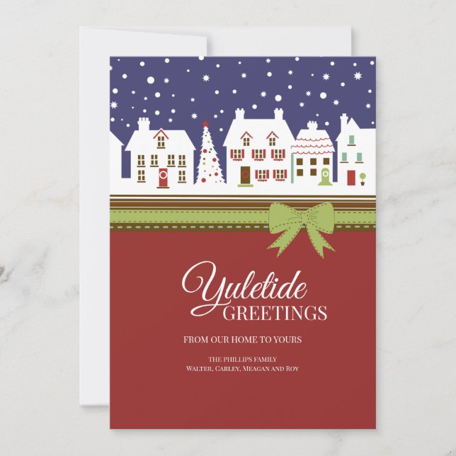 Yuletide Greetings Holiday Card (Vorderseite)