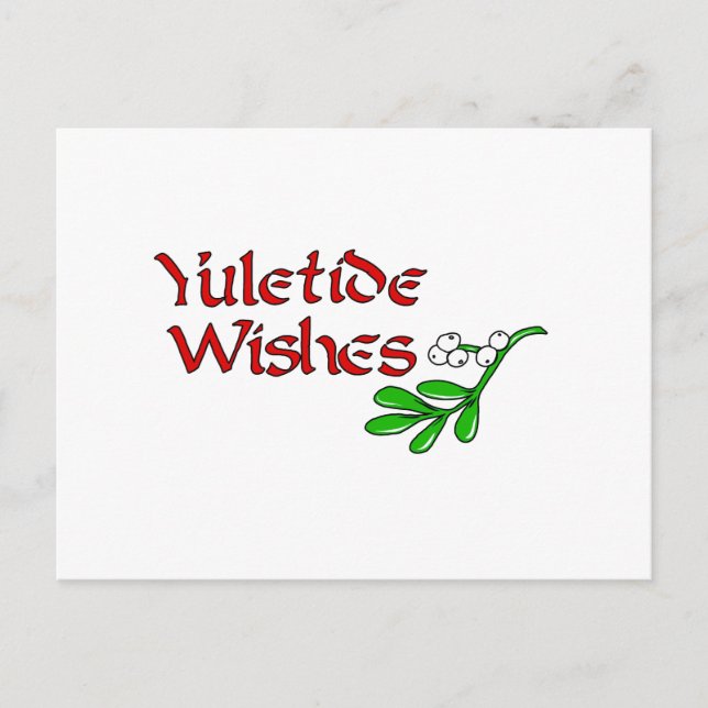 Yuletide Greetings Postkarte (Vorderseite)
