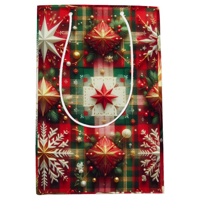 Yuletide Joy Mittlere Geschenktüte (Vorderseite)