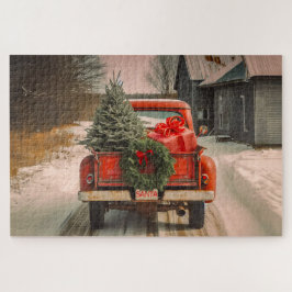 Yuletide Lieferung: Der rote LKW des Weihnachtsman