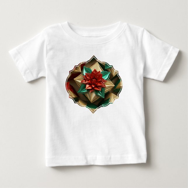 Yuletide Opulence: Goldene Weihnachtsdinge Baby T-shirt (Vorderseite)