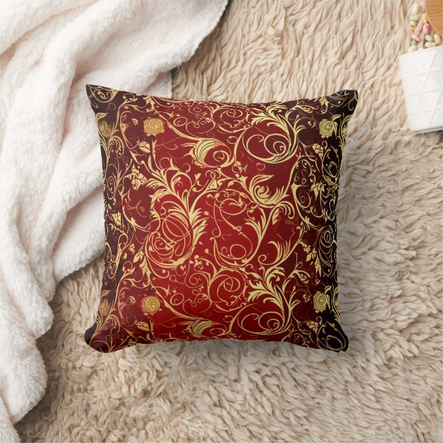 Yuletide Opulence: Goldene Weihnachtsdinge Kissen (Decke)