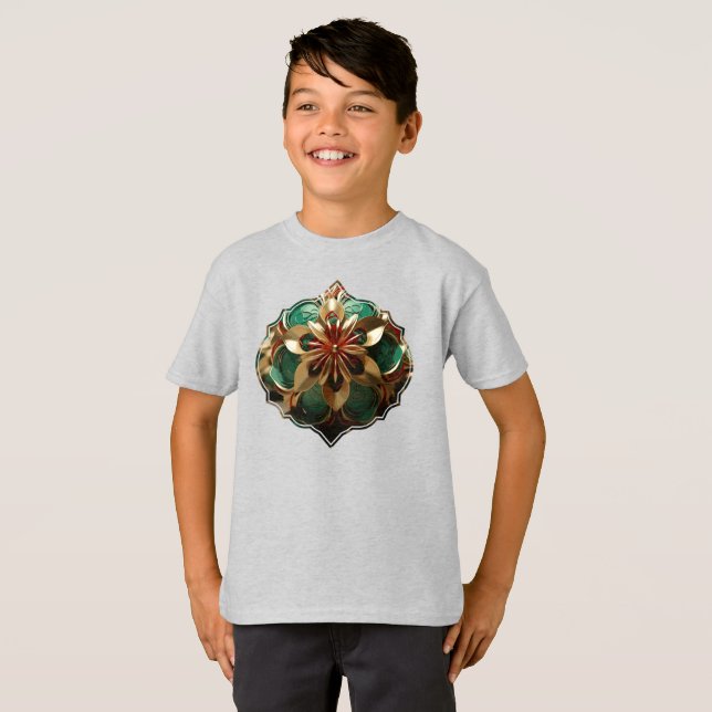 Yuletide Opulence: Goldene Weihnachtsdinge T-Shirt (Vorne ganz)