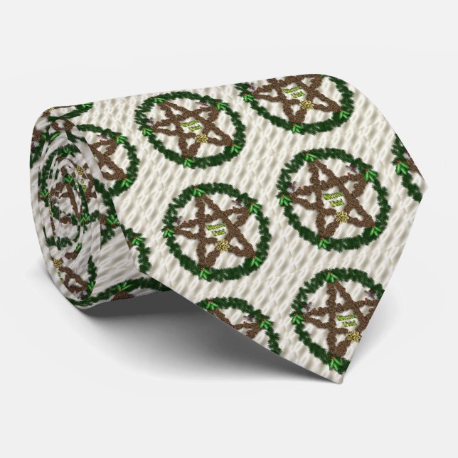 Yuletide Pentagramm Krawatte (Gerollt)