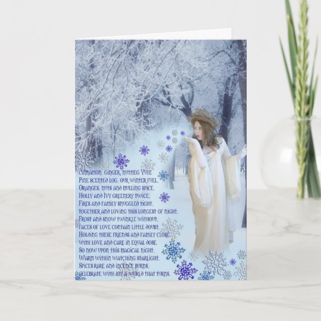 Yuletide Poem Feiertagskarte (Vorderseite)