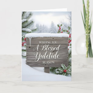 Yuletide Season Grußzeichen Feiertagskarte