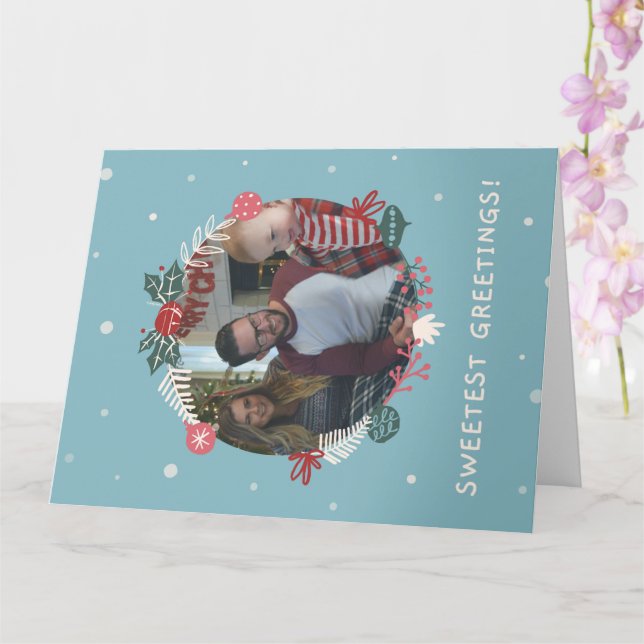 Yuletide Sweetest Faltkarte Karte (Orchidee)