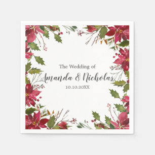 Yuletide Weihnachts-Weihnachtsrahmen Hochzeit Serviette