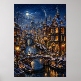Yuletime Canal III - Kanalviertel Poster