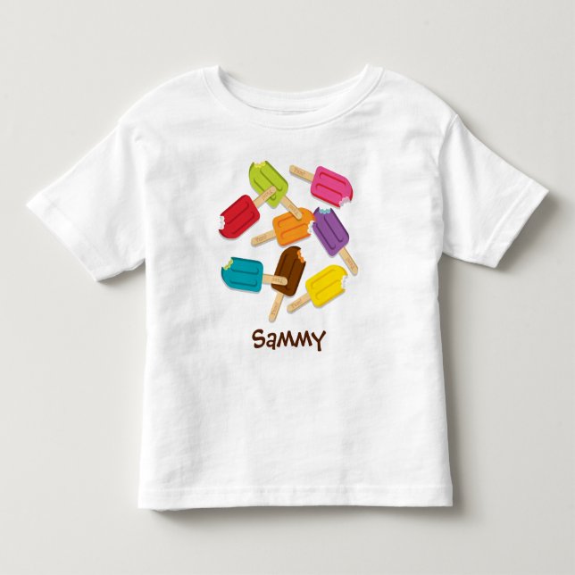 Yum! Popsicle-Kleinkind-T-Shirt (KUNDENGERECHT!) Kleinkind T-shirt (Vorderseite)