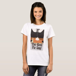 Yum Real Pie Day Funny Erntedank Cartoon T-Shirt