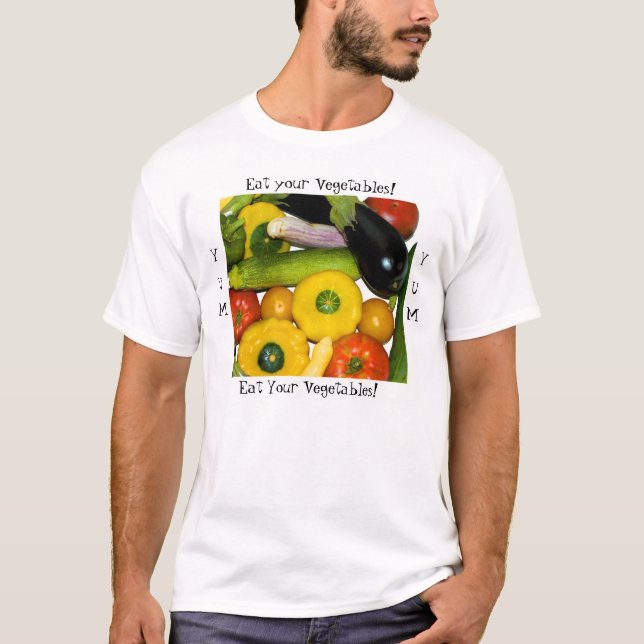 Yum Yum essen Sie Ihr Gemüse! T-Shirt (Vorderseite)