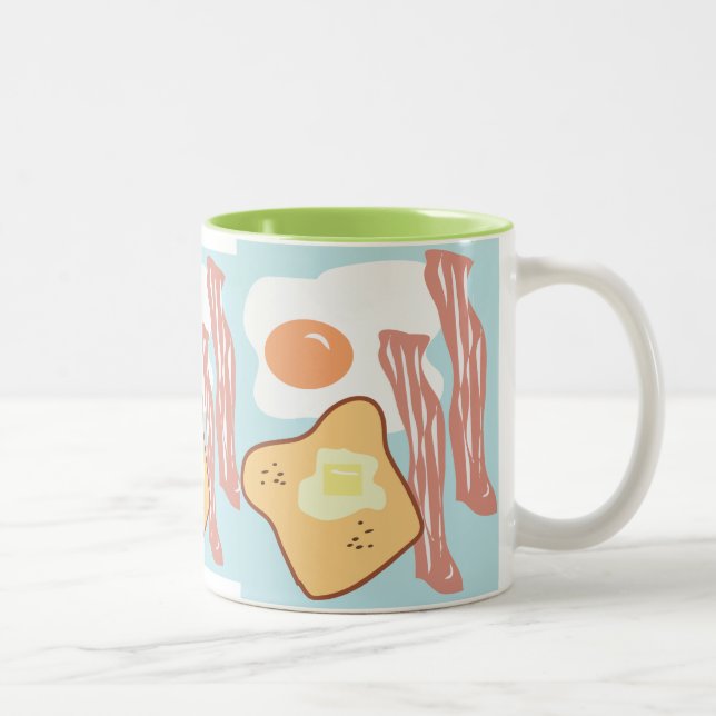 Yum Yum Frühstücks-Tasse Zweifarbige Tasse (Rechts)