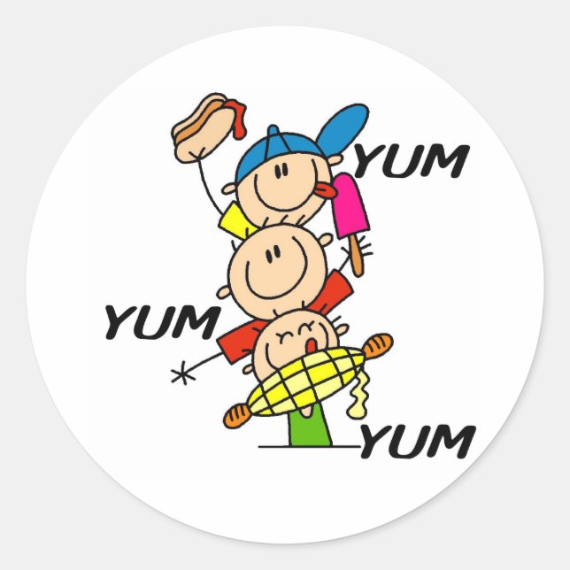 Yum Yum Summer Runder Aufkleber (Vorderseite)