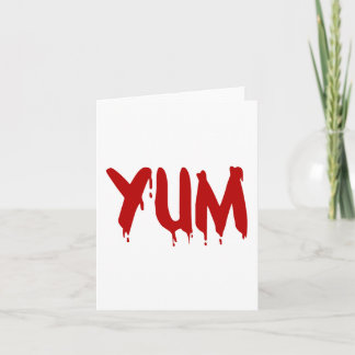 YUM Yummy Bloody Meat Halloween Vampire GRILLEN Karte