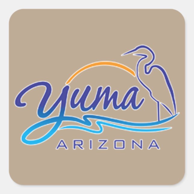 Yuma, Arizona Quadratischer Aufkleber (Vorderseite)