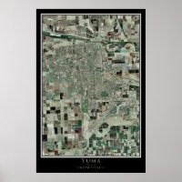 Yuma Arizona Satellite Poster Karte