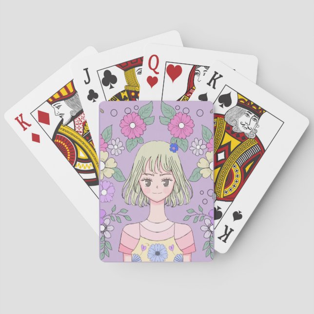 Yuma no Hana spielt Karten Spielkarten (Rückseite)