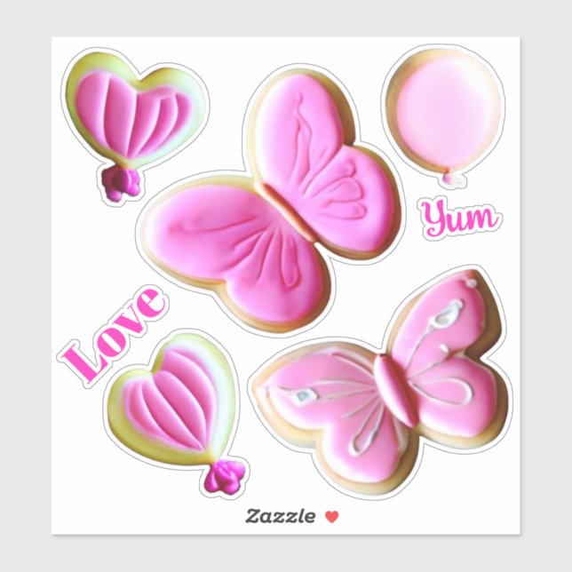 Yummy 1 Kids Large 8" x 8" Vinyl Stickers Aufkleber (Blatt)