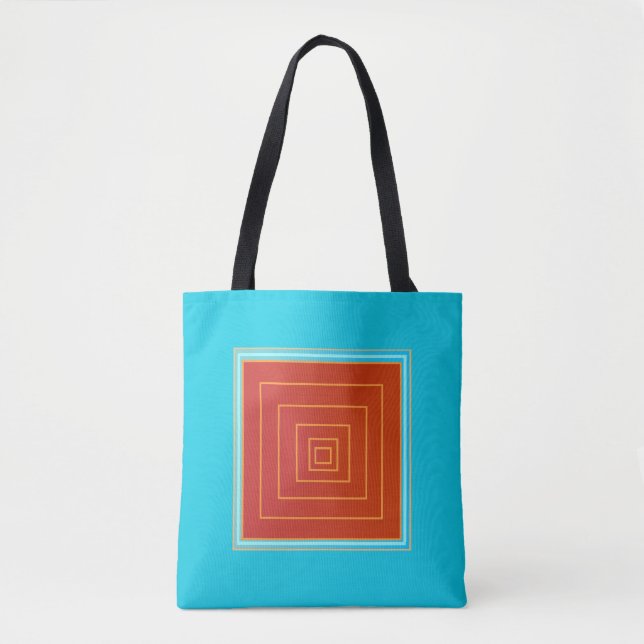 Yummy Aqua and Orange/Red Center >Trendy Tragetasc Tasche (Vorderseite)