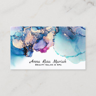 *~* Yummy Aquamarin Türkis Gold AP29 Gilded Bold Visitenkarte