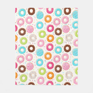 Yummy bunt sprinkles donuts hängende Muster Fleecedecke