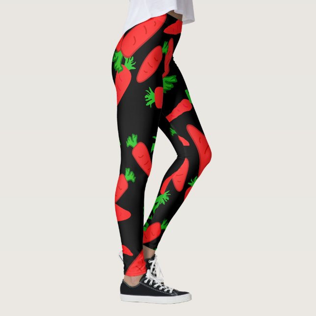 Yummy Carrot Carrots Food Leggings (Rechts)