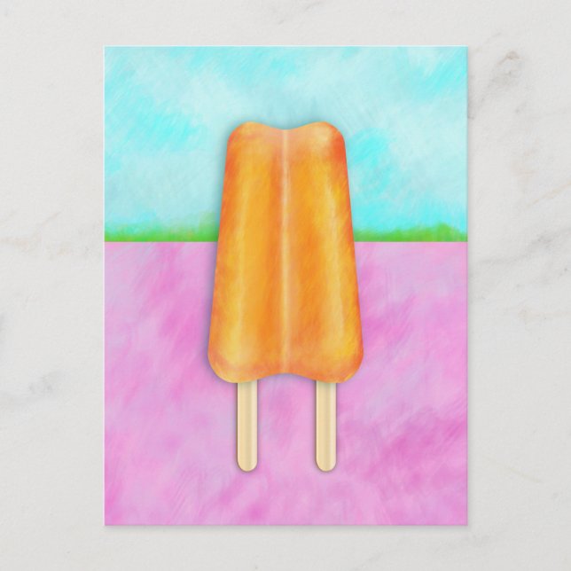 Yummy-Coole Popsicle Landschaft Postkarte (Vorderseite)
