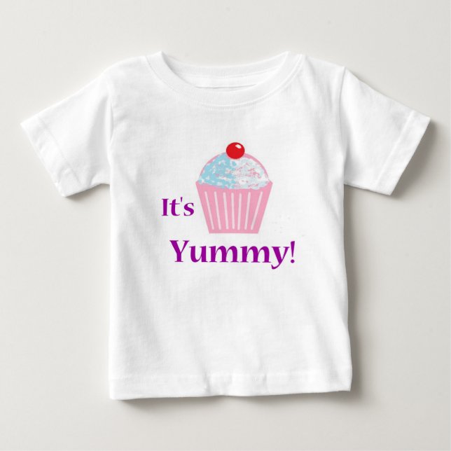 Yummy Cupcake Kleinkind Longsleeve Baby T-shirt (Vorderseite)