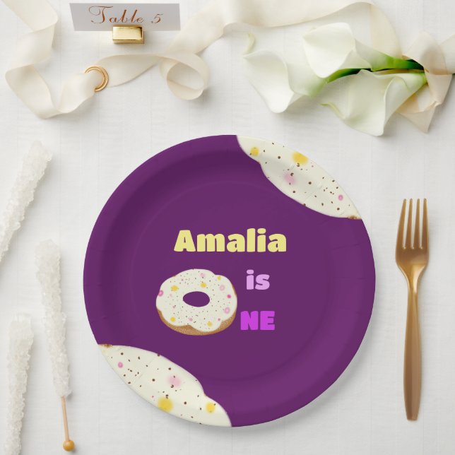 Yummy donut paper Teller (Hochzeit)