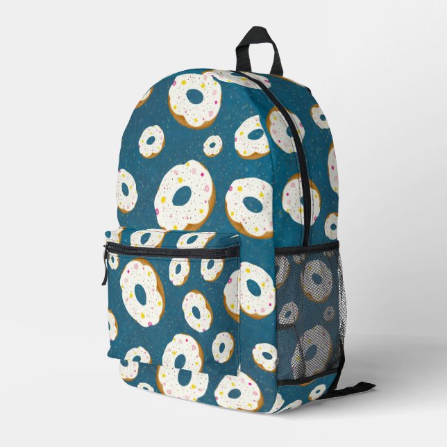 Yummy donuts bedruckter rucksack (Rückseitige Ecke Rechts)