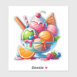 Yummy Eis Sundling Aufkleber