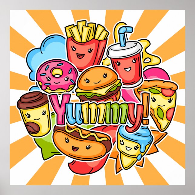 Yummy Fast Food Poster (Vorne)