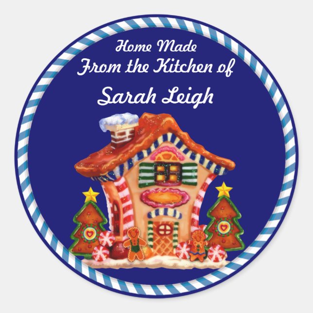 Yummy Gingerbrei Food-Geschenksticker Runder Aufkleber (Vorderseite)