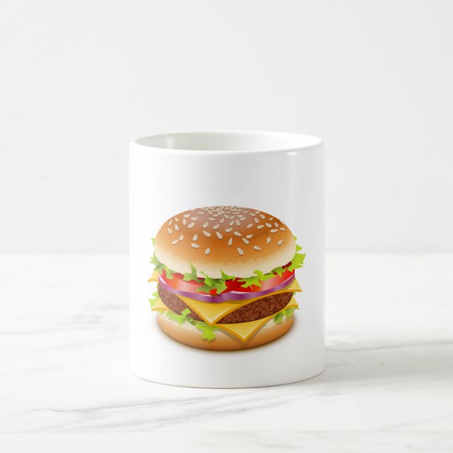 Yummy Hamburger Burger Food Kaffeetasse (Mittel)