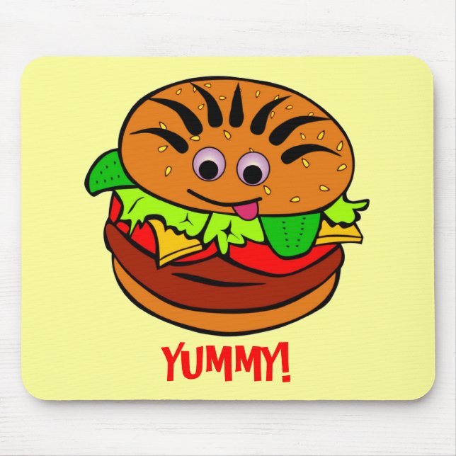 Yummy Hamburger Mousepad (Vorne)